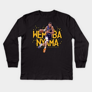 Victor Wembanyama Kids Long Sleeve T-Shirt